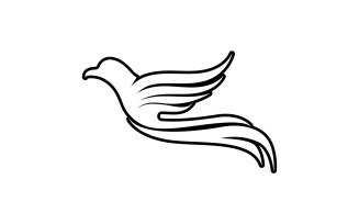 Bird wing flying animal logo vector design version 16
