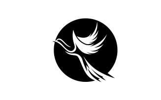 Bird wing flying animal logo vector design version 23