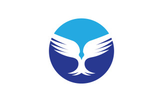 Bird wing flying animal logo vector design version 24