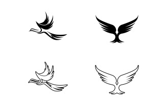 Bird wing flying animal logo vector design version 26