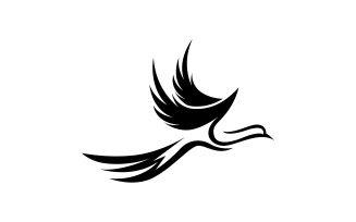 Bird wing flying animal logo vector design version 2