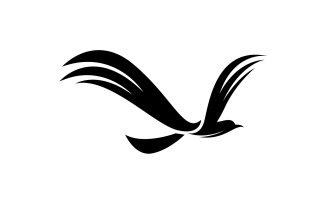 Bird wing flying animal logo vector design version 3