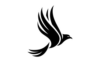 Bird wing flying animal logo vector design version 4