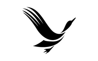 Bird wing flying animal logo vector design version 5