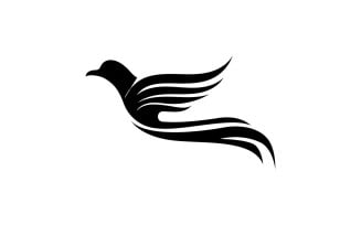 Bird wing flying animal logo vector design version 8