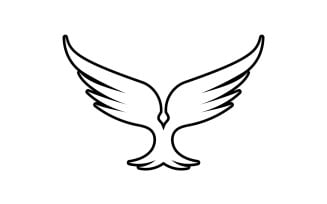 Bird wing flying animal logo vector design version 9