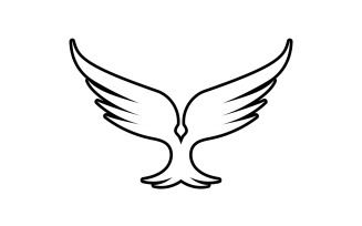 Bird wing flying animal logo vector design version 9