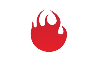 Fire flame icon logo template design element v11