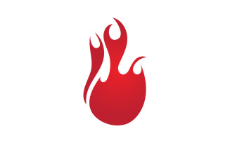 Fire flame icon logo template design element v14