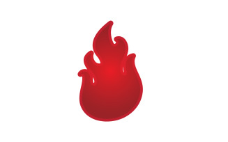 Fire flame icon logo template design element v17