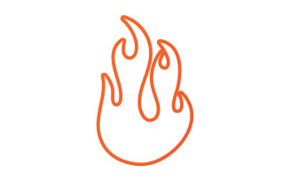 Fire flame icon logo template design element v20