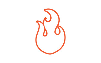 Fire flame icon logo template design element v23