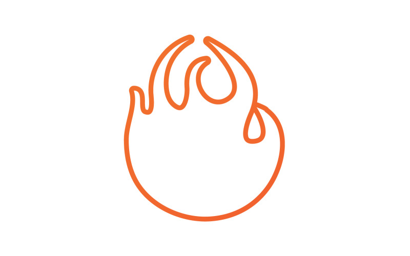 Fire flame icon logo template design element v27 Logo Template