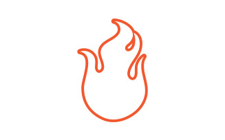Fire flame icon logo template design element v29