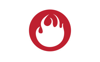 Fire flame icon logo template design element v32