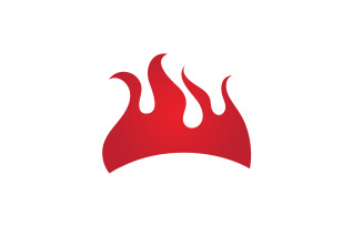 Fire flame icon logo template design element v3
