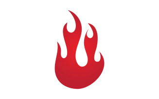 Fire flame icon logo template design element v4