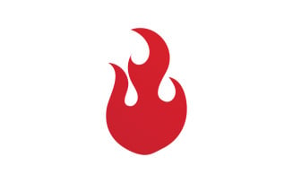 Fire flame icon logo template design element v7