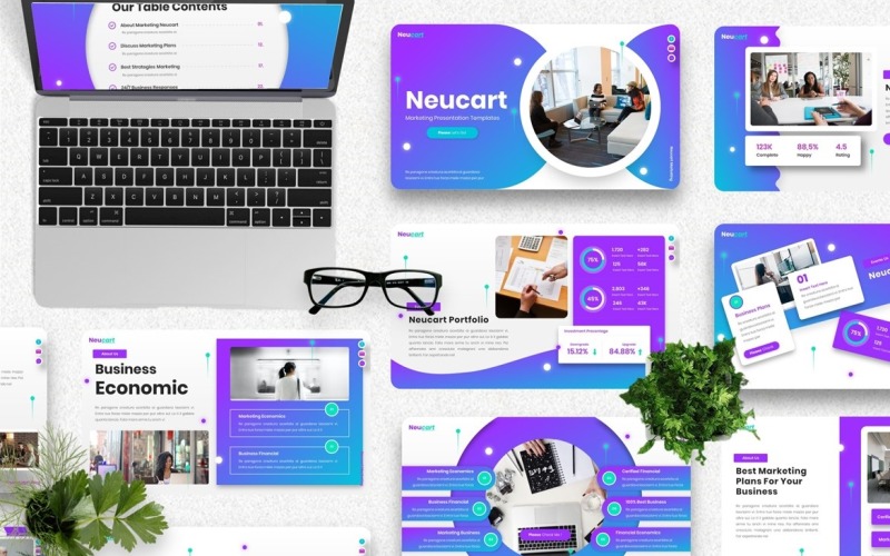 Neucart - Marketing Powerpoint Template PowerPoint Template