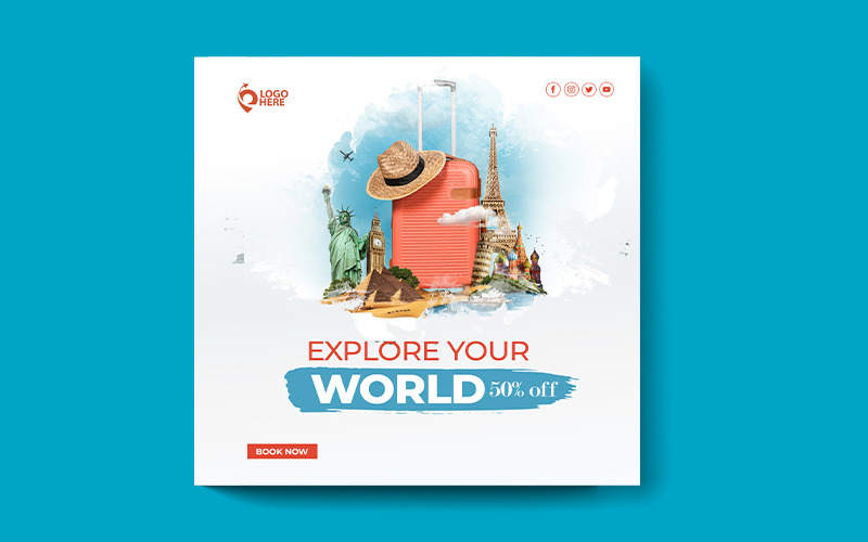 Tourism Travel Agency Flyer Template Corporate Identity