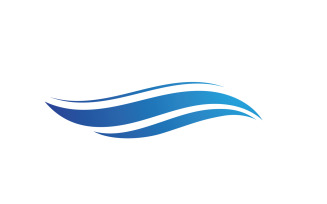 Water wave beach logo vector design v10