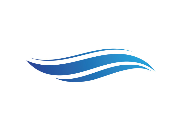 Water wave beach logo vector design v10 Logo Template
