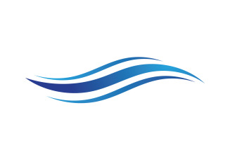Water wave beach logo vector design v11