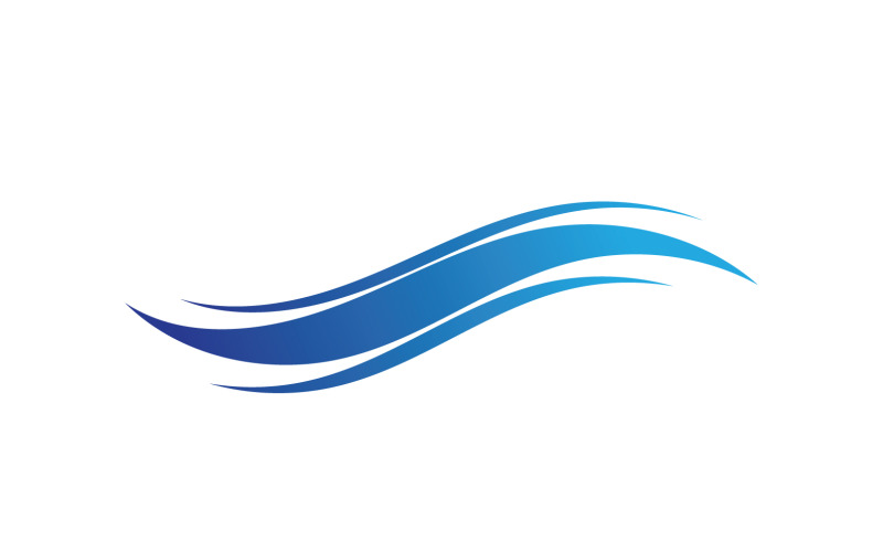 Water wave beach logo vector design v1 Logo Template