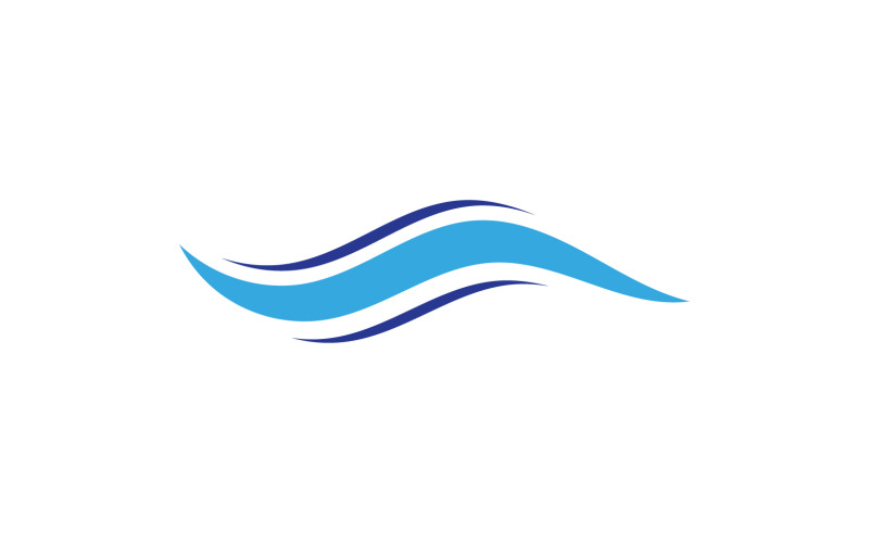 Water wave beach logo vector design v3 Logo Template