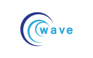 Water wave beach logo vector design v6