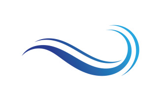 Water wave beach logo vector design v7