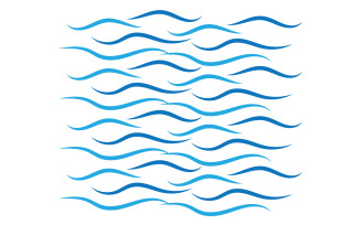 Water wave beach logo vector design v8