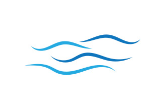 Water wave beach logo vector design v9