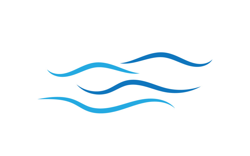 Water wave beach logo vector design v9 Logo Template