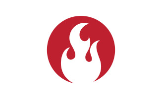 Fire flame icon logo template design element v36