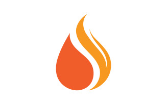 Fire flame icon logo template element v11
