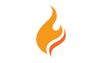 Fire flame icon logo template element v14