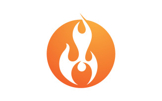 Fire flame icon logo template element v15