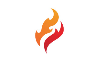 Fire flame icon logo template element v18