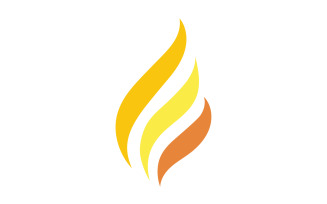 Fire flame icon logo template element v20