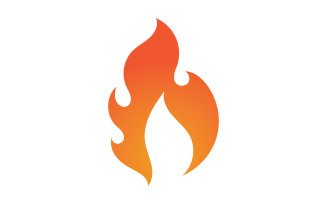 Fire flame icon logo template element v21