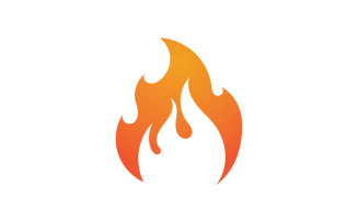 Fire flame icon logo template element v26