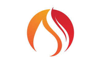 Fire flame icon logo template element v27