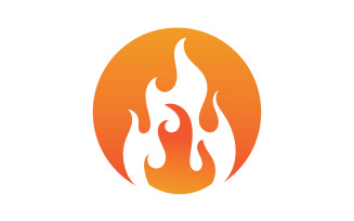 Fire flame icon logo template element v28