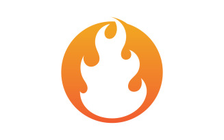 Fire flame icon logo template element v29