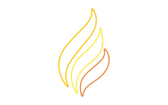 Fire flame icon logo template element v33
