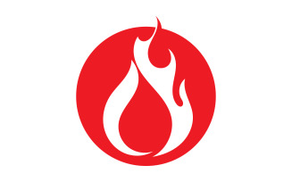 Fire flame icon logo template element v34