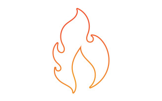 Fire flame icon logo template element v35
