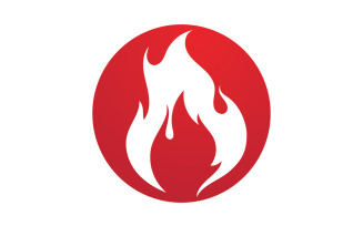 Fire flame icon logo template element v36