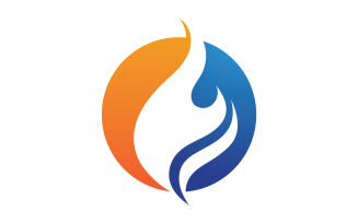 Fire flame icon logo template element v38